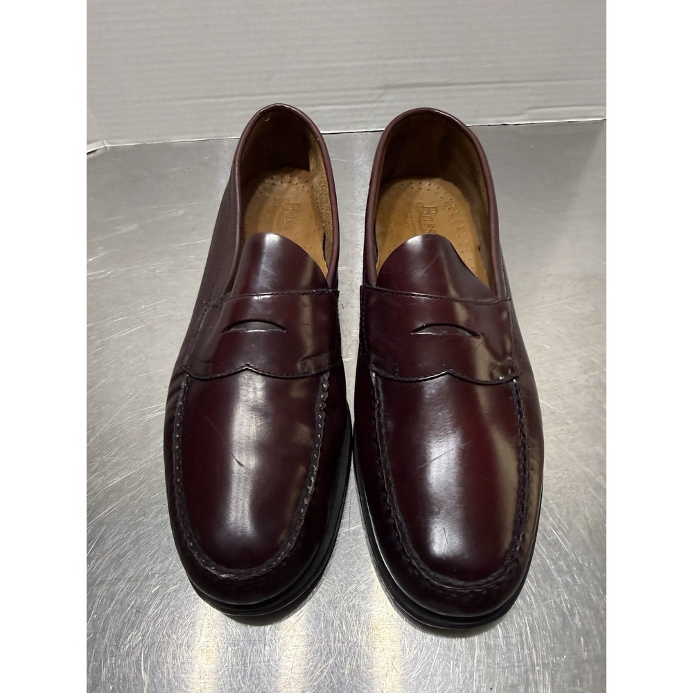GH Bass Weejuns Men's 9.5 D  Burgundy Wine Leather Penny Loafers Shoes